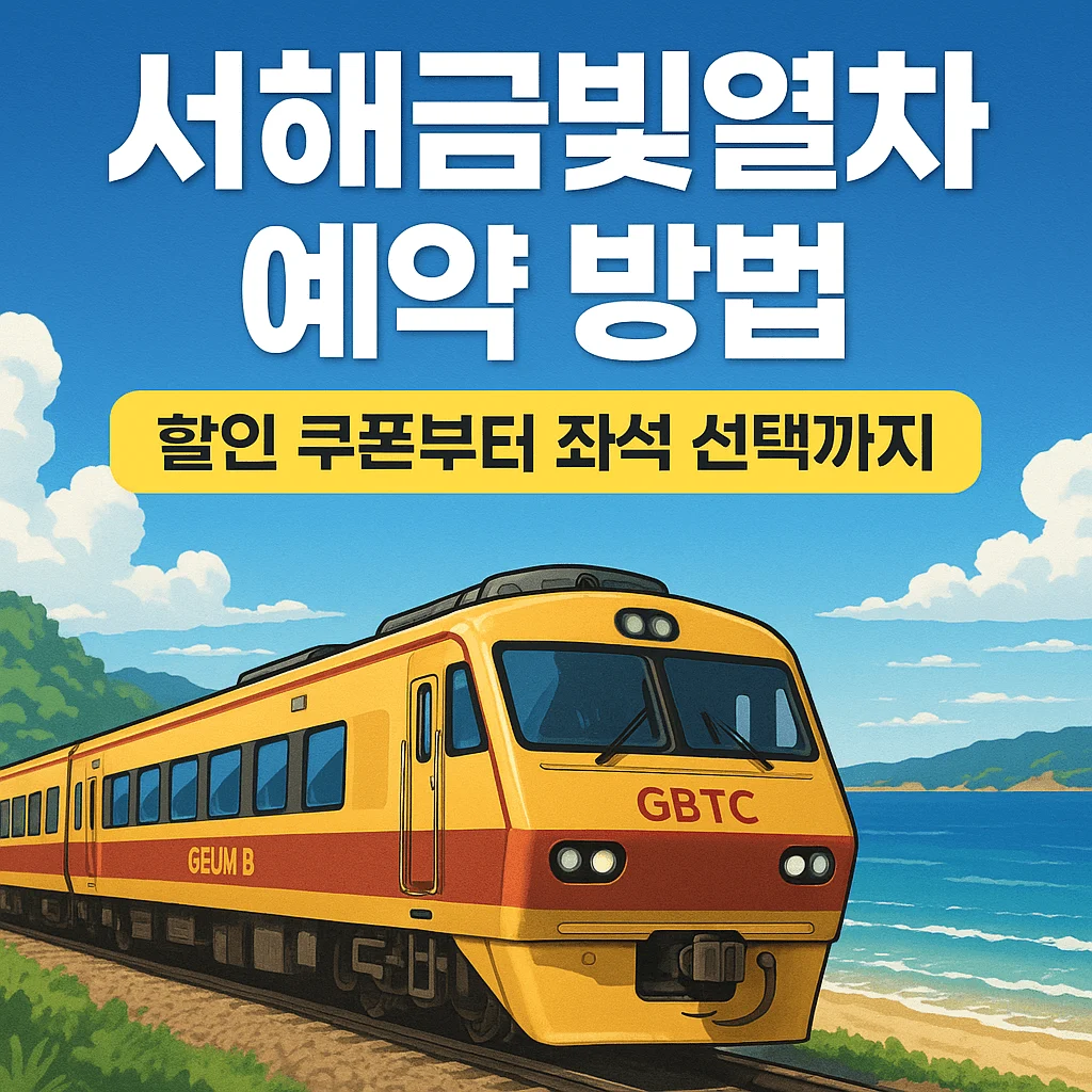 서해금빛열차 예약 방법 총정리: 할인 쿠폰부터 좌석 선택까지 1 ChatGPT Image 2025년 5월 8일 오후 08 32 03 1