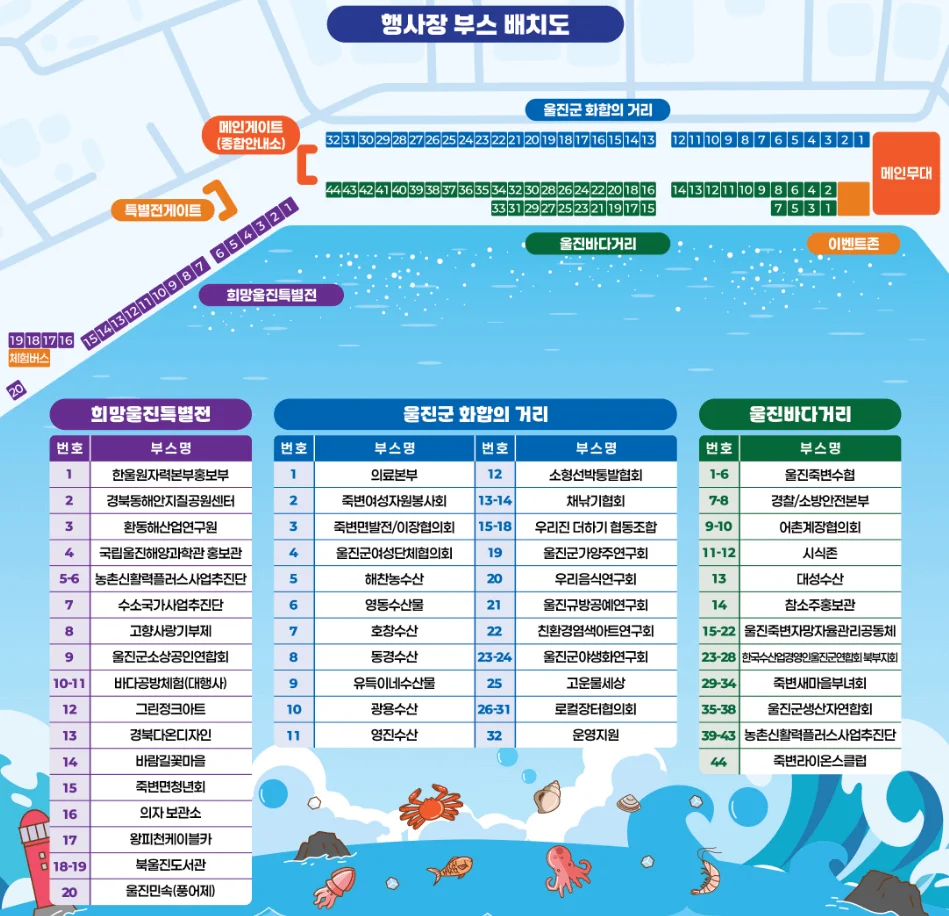 2025 죽변항 수산물축제 기본 정보 & 초대가수 안내 5 수산물축제배치도 1