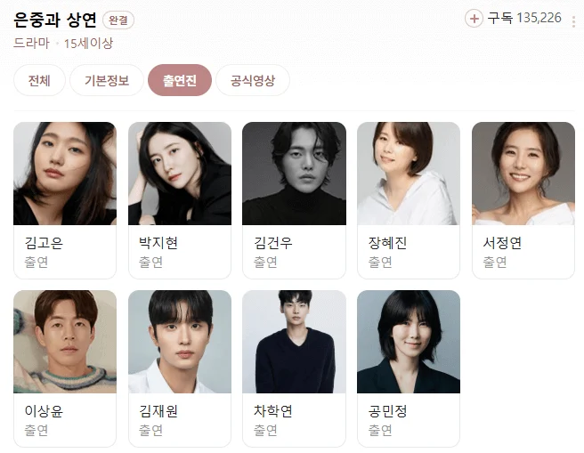 은중과상연출연진 1