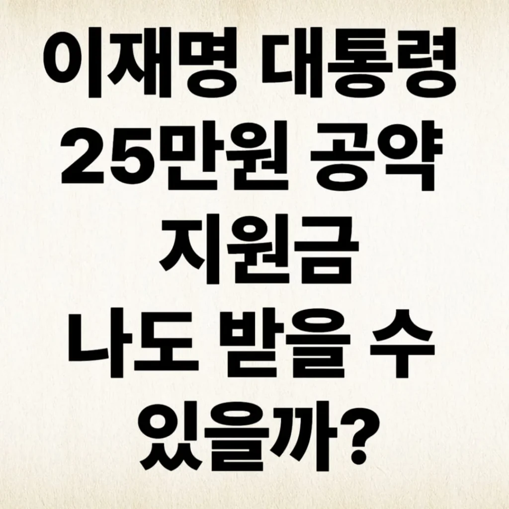 이재명 대통령 25만원 공약 지원금, 언제 어떻게 받을 수 있나? 1 제목을 입력해주세요 021 4 1